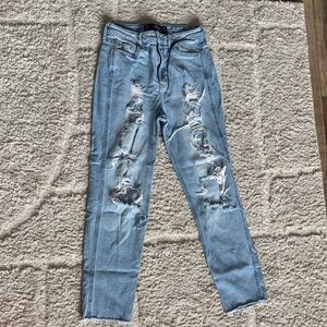 Hollister Light Blue Distressed Skinny Jeans